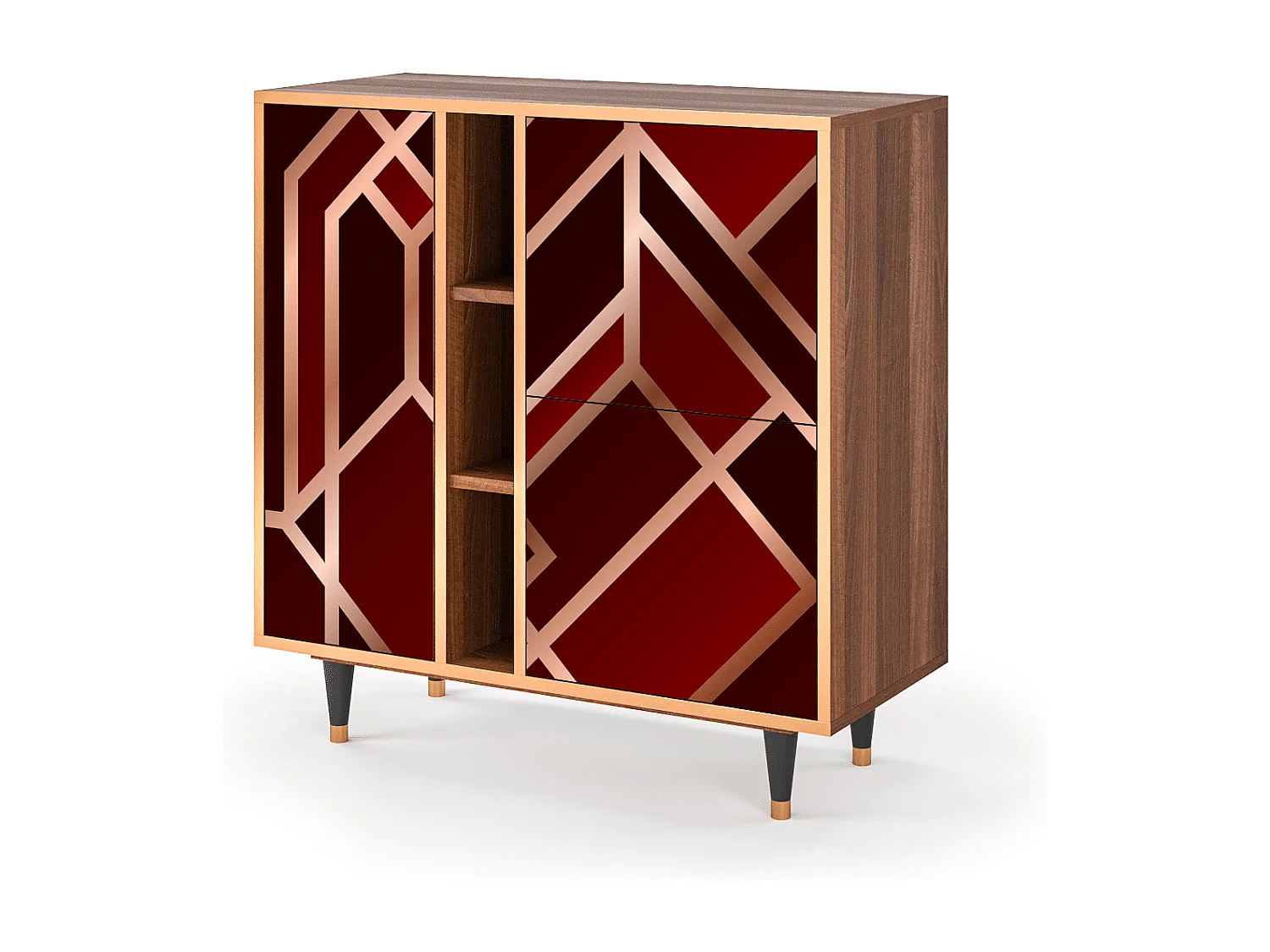 Kredens - 94х96х41 cm - BS5 - Velvet 1920's, Orzech