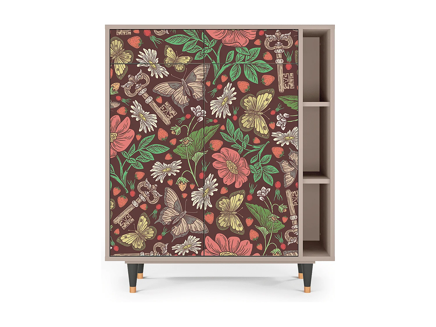 Aparador - 96х110х41 cm - BS6 - Alice in Wonderland, Latte