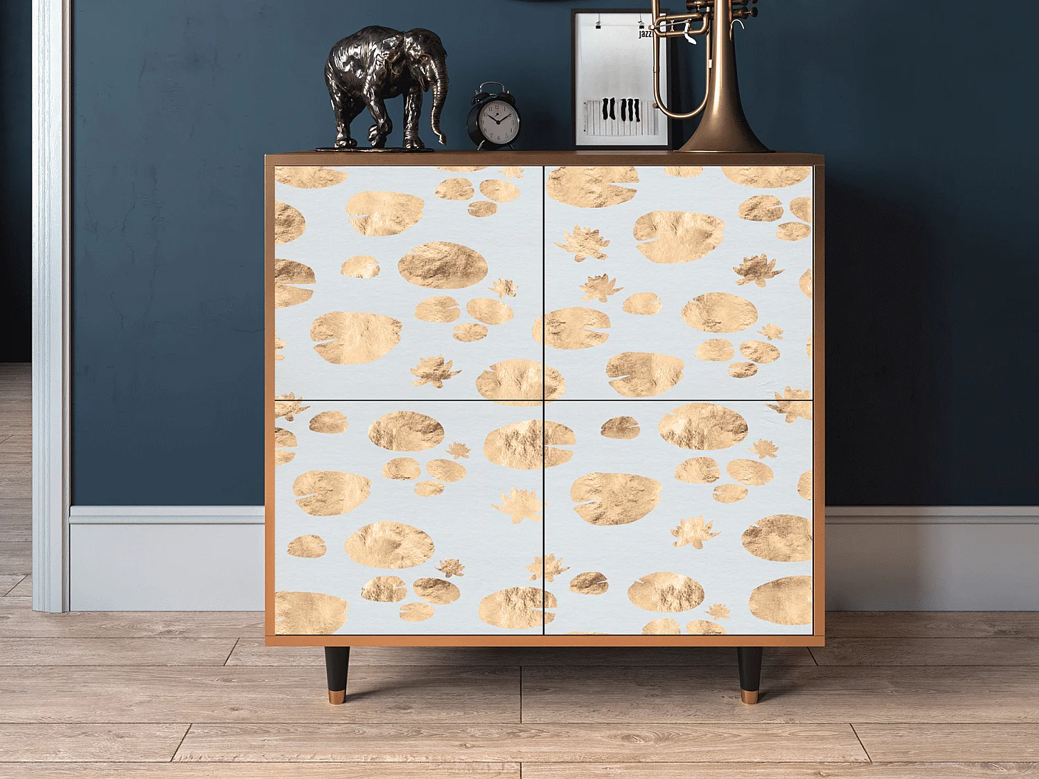 Kredens - 94x96x48 cm - BS3 - Blue Giraffe, Orzech