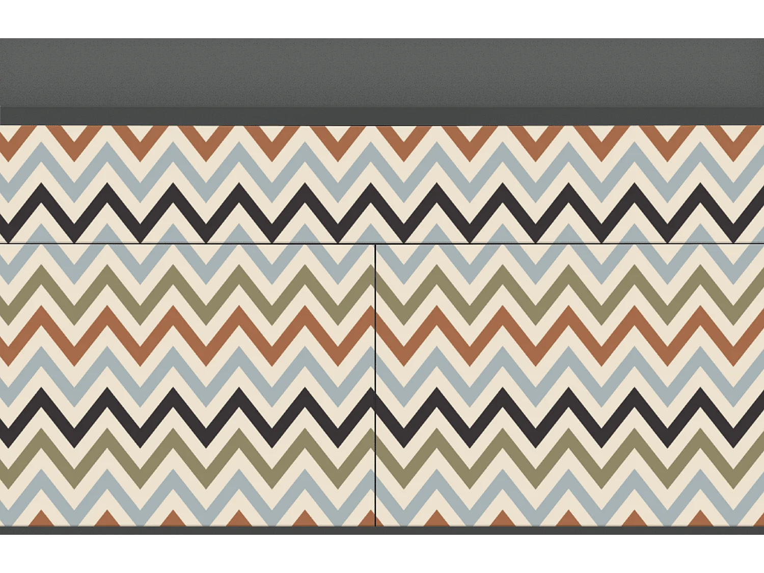 Kredens - 115x85x48 cm - BS4 - Bright Ripple, Antracyt