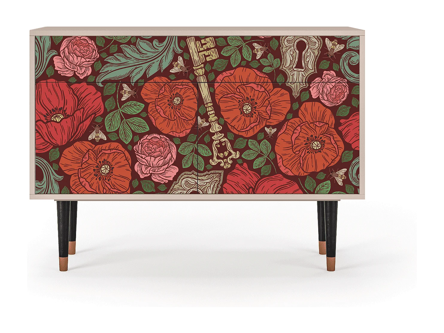 Buffet - 115x85x48 cm - BS4 - Poppy Garden, Latte