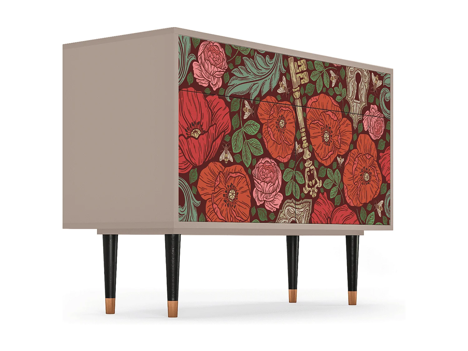 Buffet - 115x85x48 cm - BS4 - Poppy Garden, Latte
