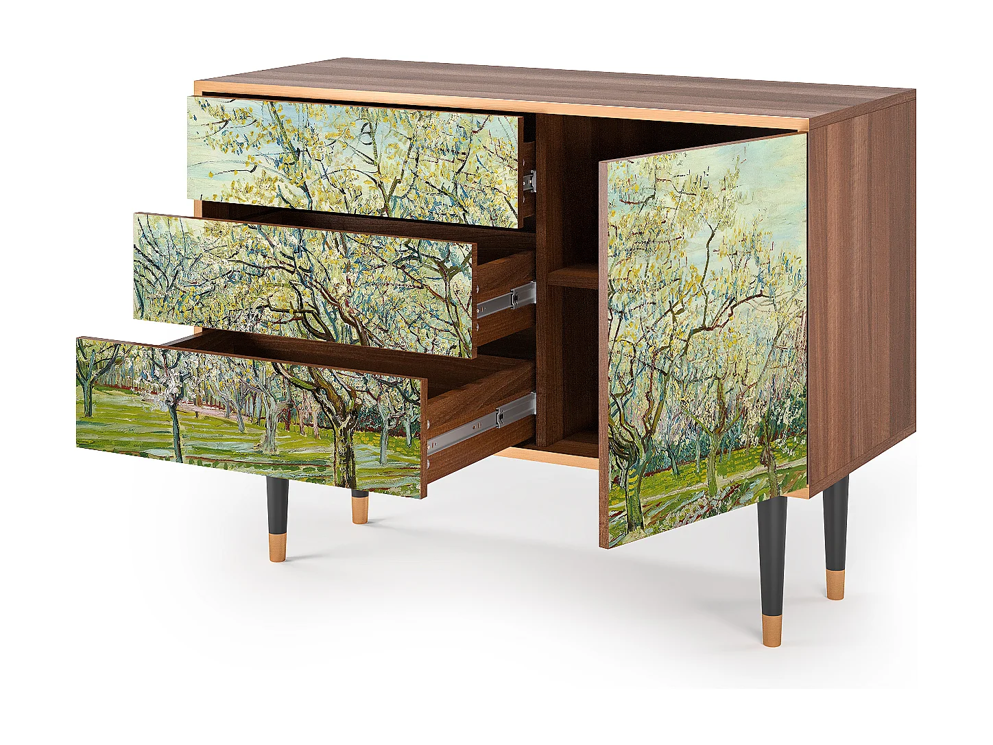 Aparador - 115х84х41 cm - S3 - The Blanco Orchard, Nogal