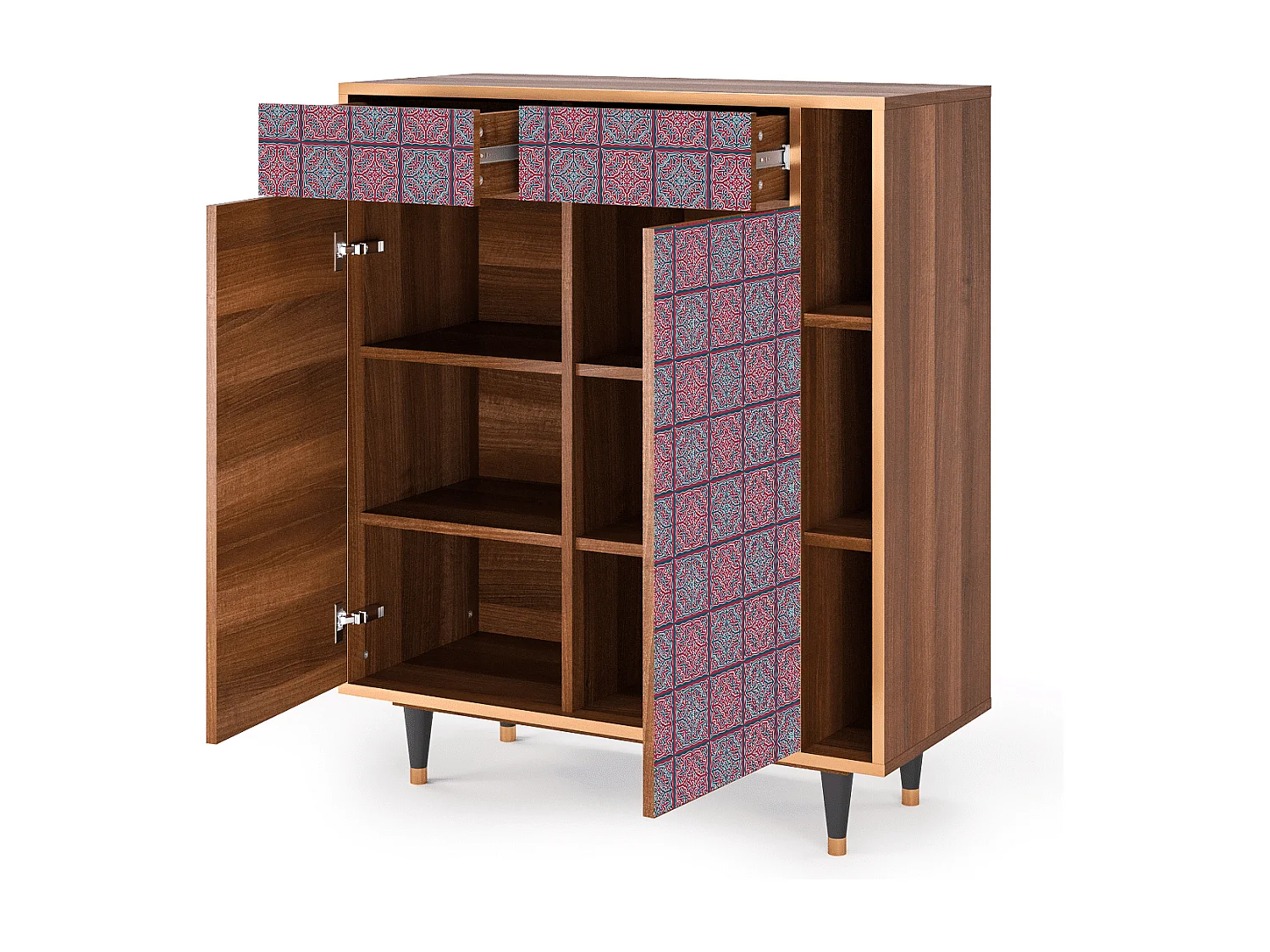 Buffet - 96х110х41 cm - BS6 - Riviera Mosaic, Noyer