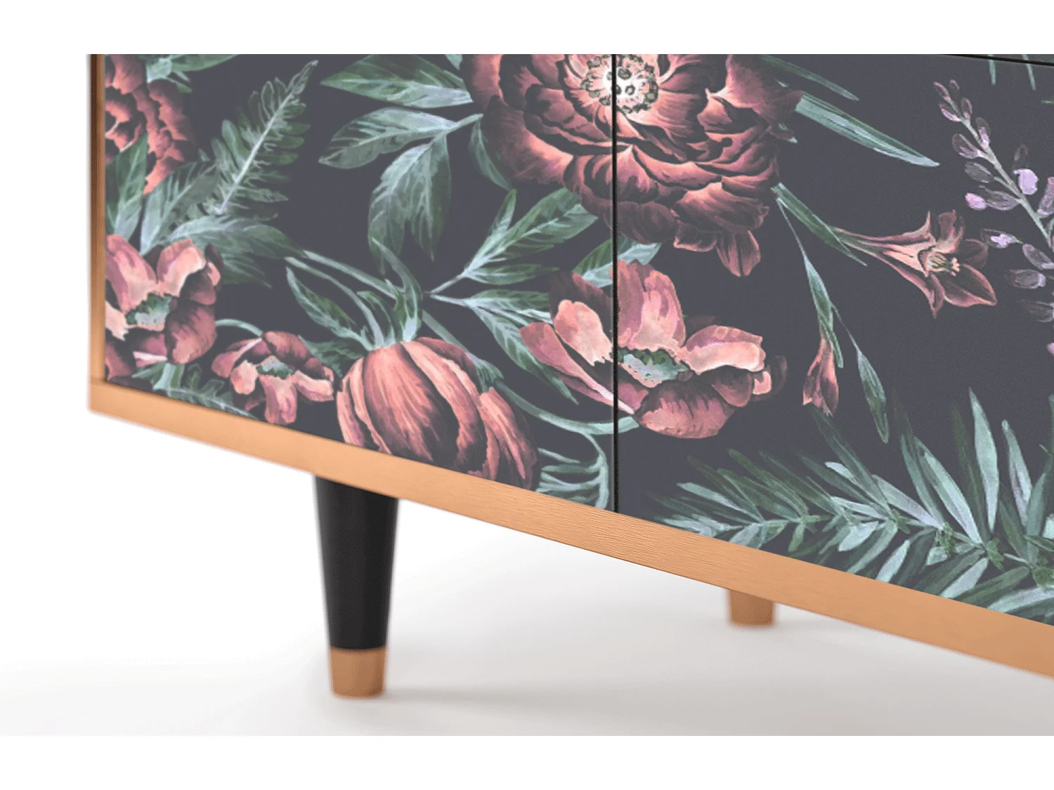 Aparador - 94x96x48 cm - BS3 - Dark Peonies, Nogueira