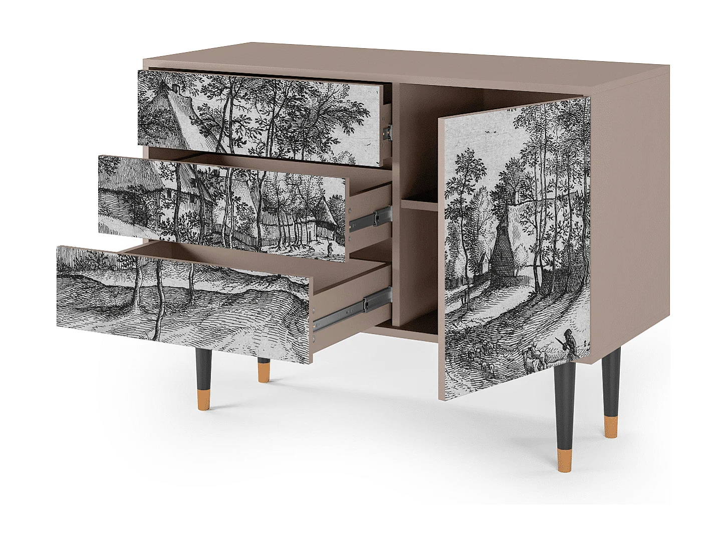 Buffet - 115х84х41 cm - S3 - Village Road, Latte