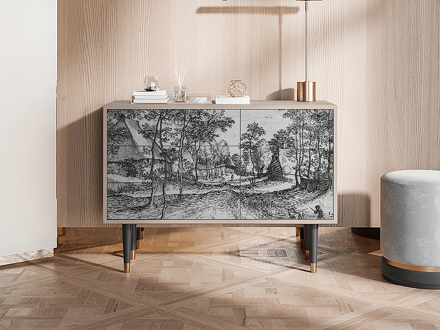 Buffet - 115х84х41 cm - S3 - Village Road, Latte