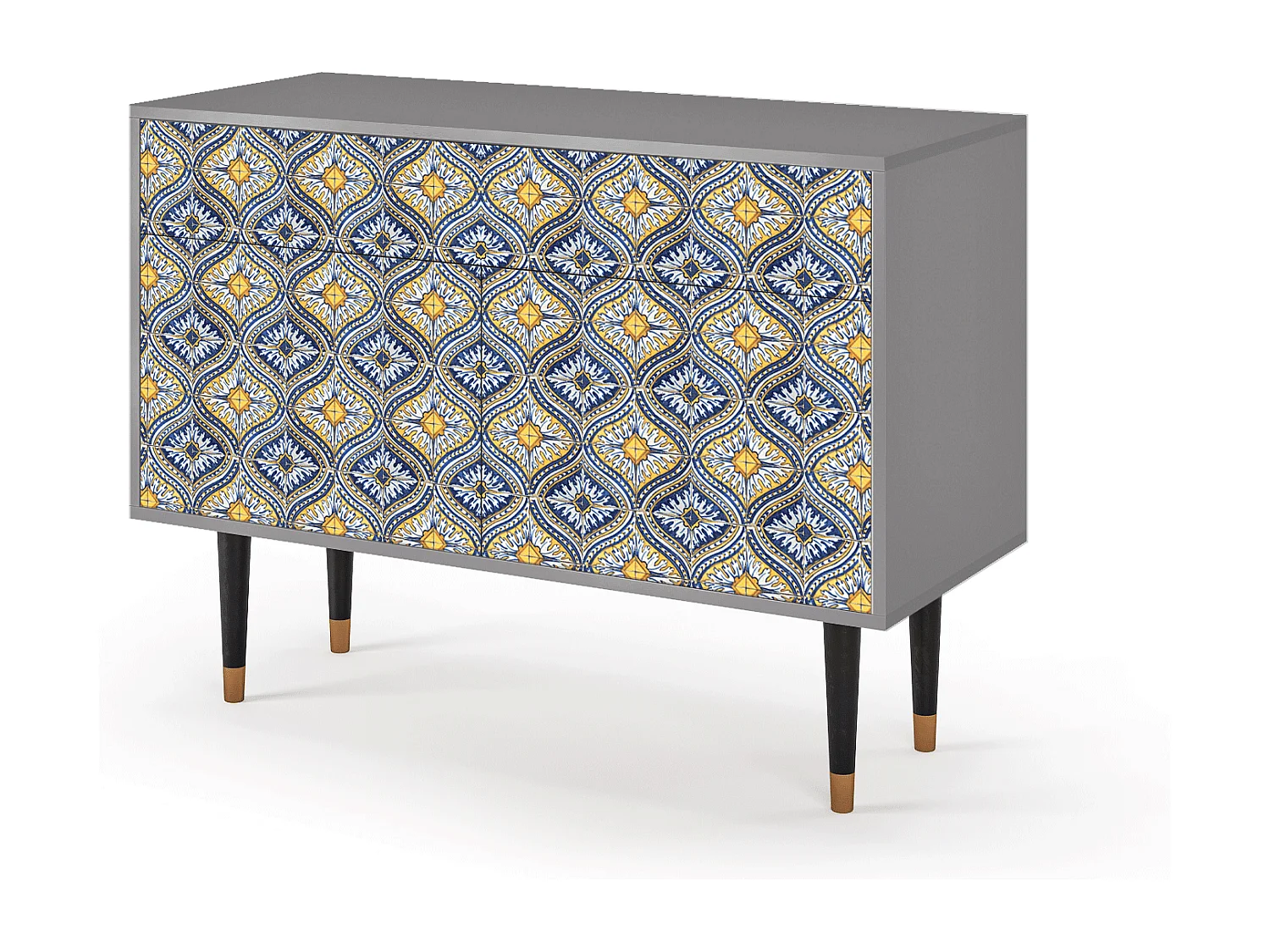 Dressoir - 115x85x48 cm - BS4 - Illusory Pattern, Grijs