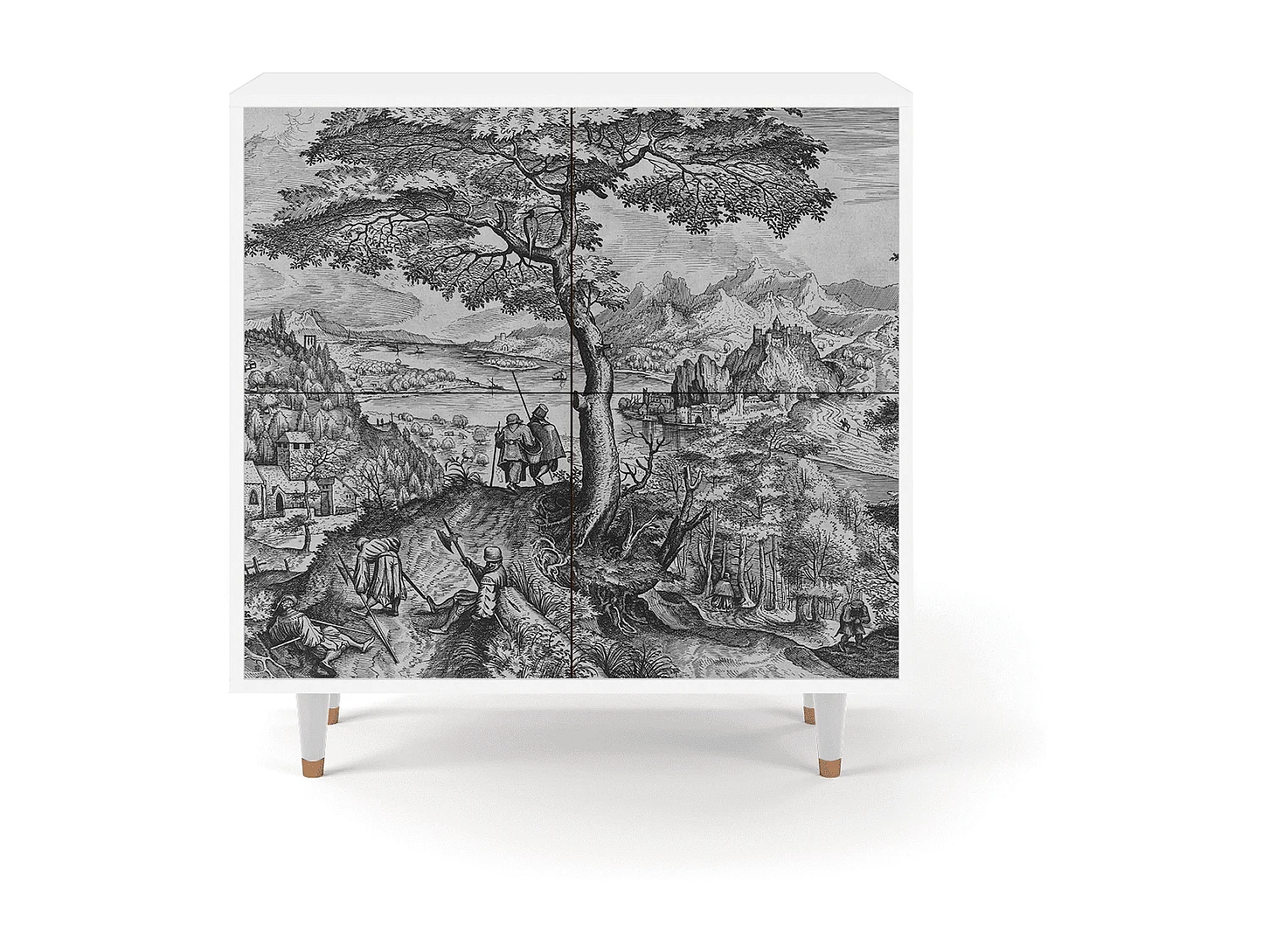 Dressoir - 94x96x48 cm - BS3 - Milites Requiescentes, Wit