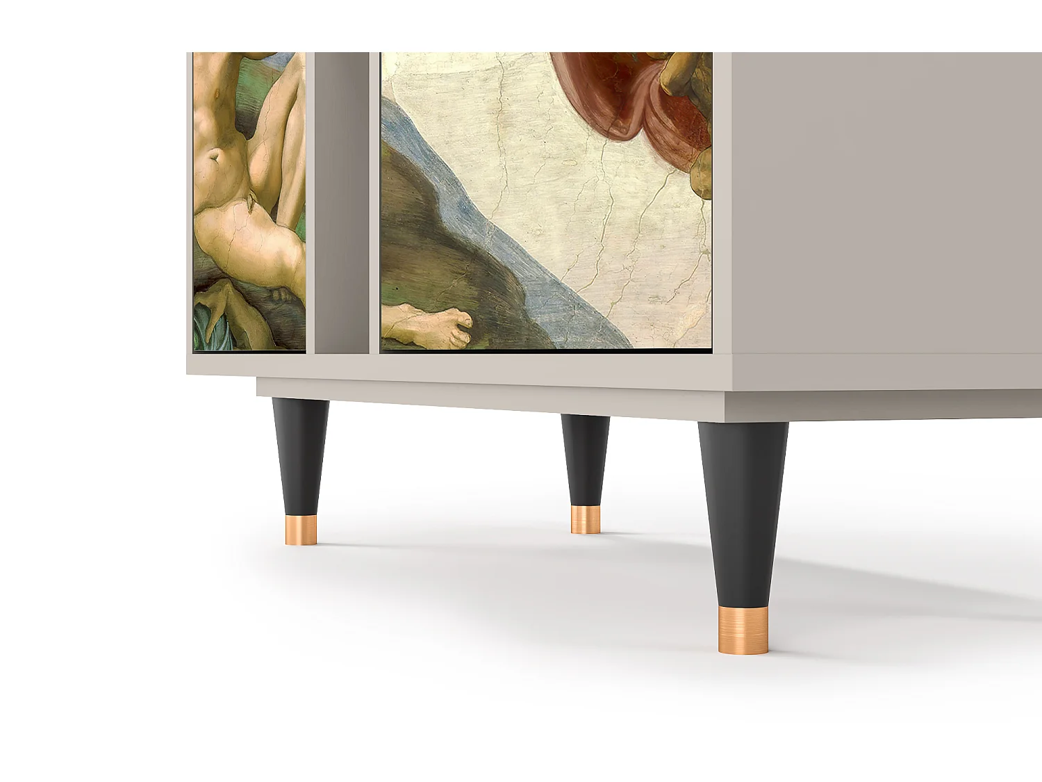 Kredens - 94х96х41 cm - BS5 - The Creation of Adam, Piaskowy