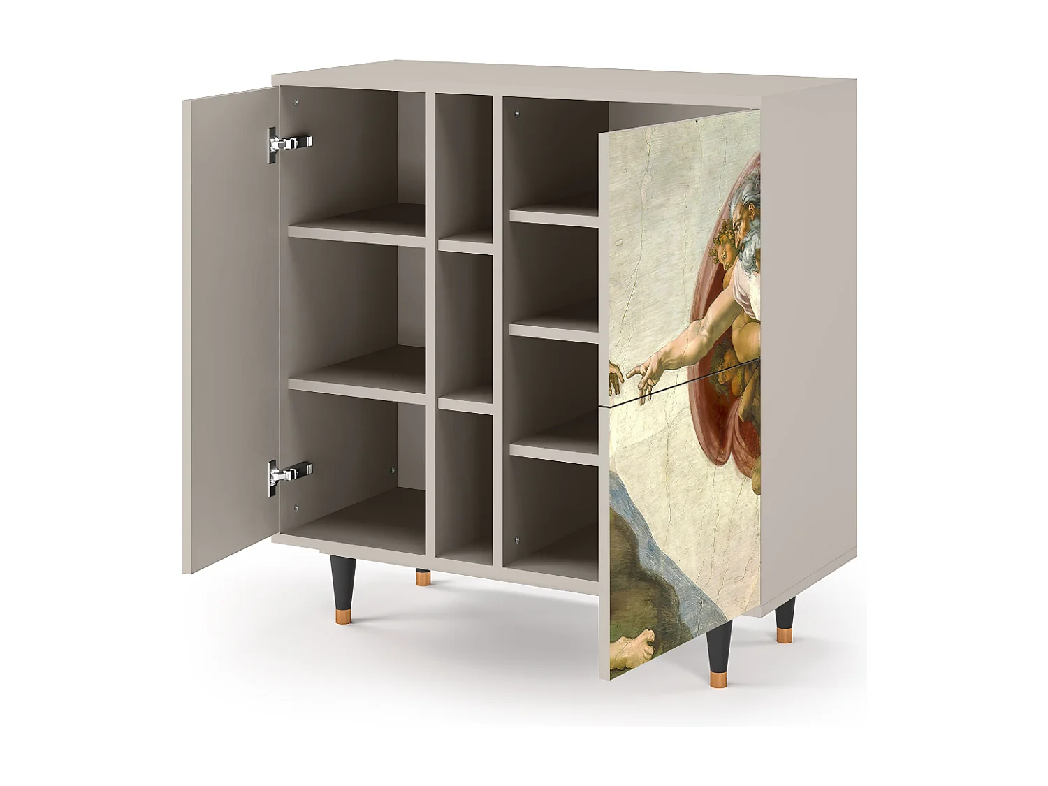 Kredens - 94х96х41 cm - BS5 - The Creation of Adam, Piaskowy