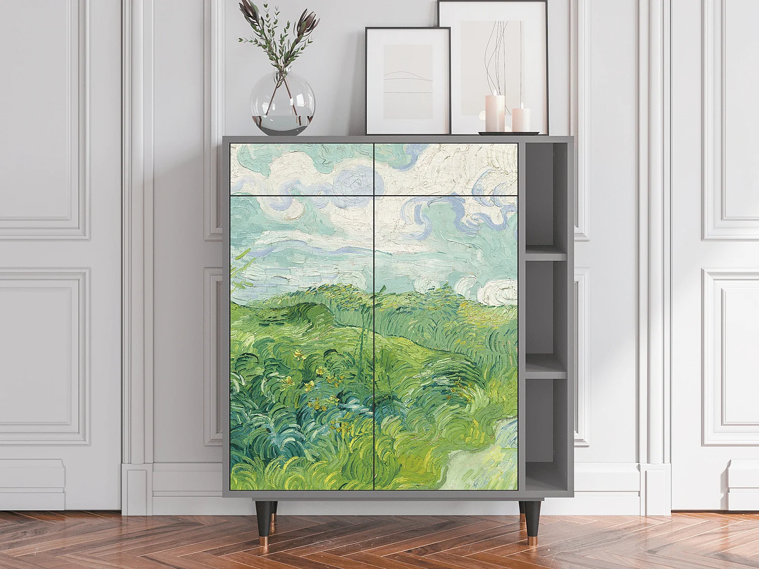 Buffet - 96х110х41 cm - BS6 - Green Wheat Fields, Gris