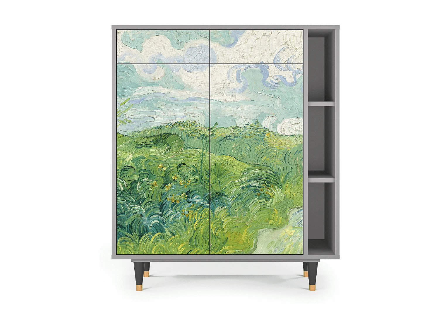 Buffet - 96х110х41 cm - BS6 - Green Wheat Fields, Gris