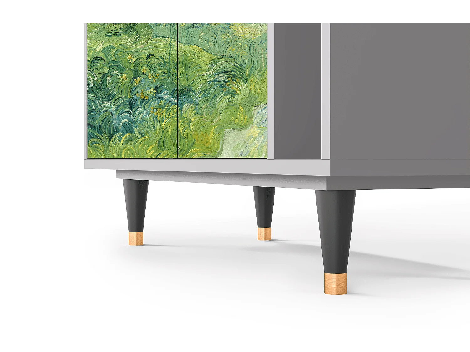 Kredens - 96х110х41 cm - BS6 - Green Wheat Fields, Szary