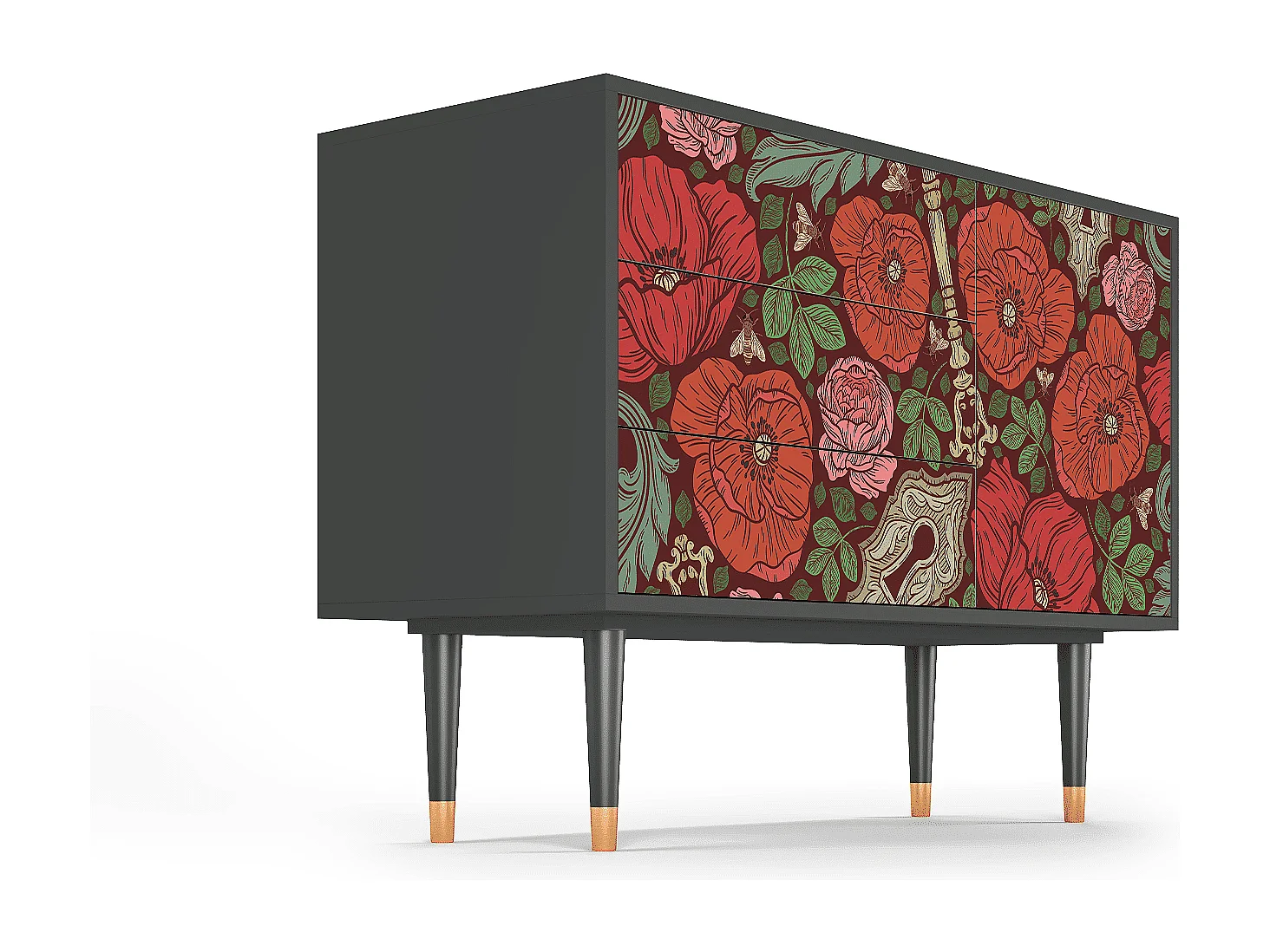 Buffet - 115х84х41 cm - S3 - Poppy Garden, Anthracite