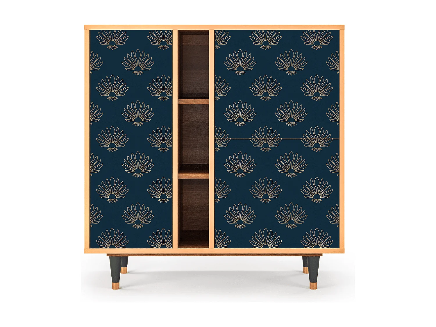 Dressoir - 94х96х41 cm - BS5 - Blue Lotus, Walnoot
