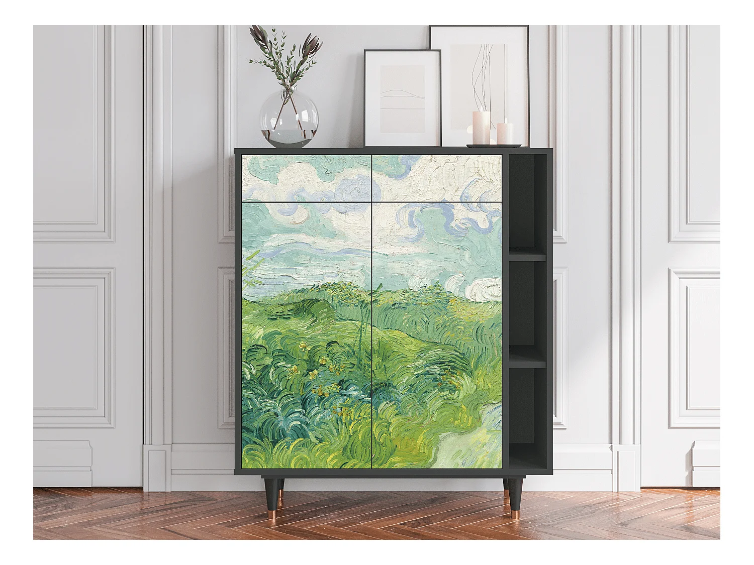 Dressoir - 96х110х41 cm - BS6 - Green Wheat Fields, Antraciet