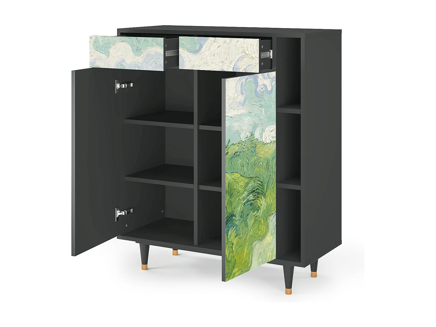 Dressoir - 96х110х41 cm - BS6 - Green Wheat Fields, Antraciet