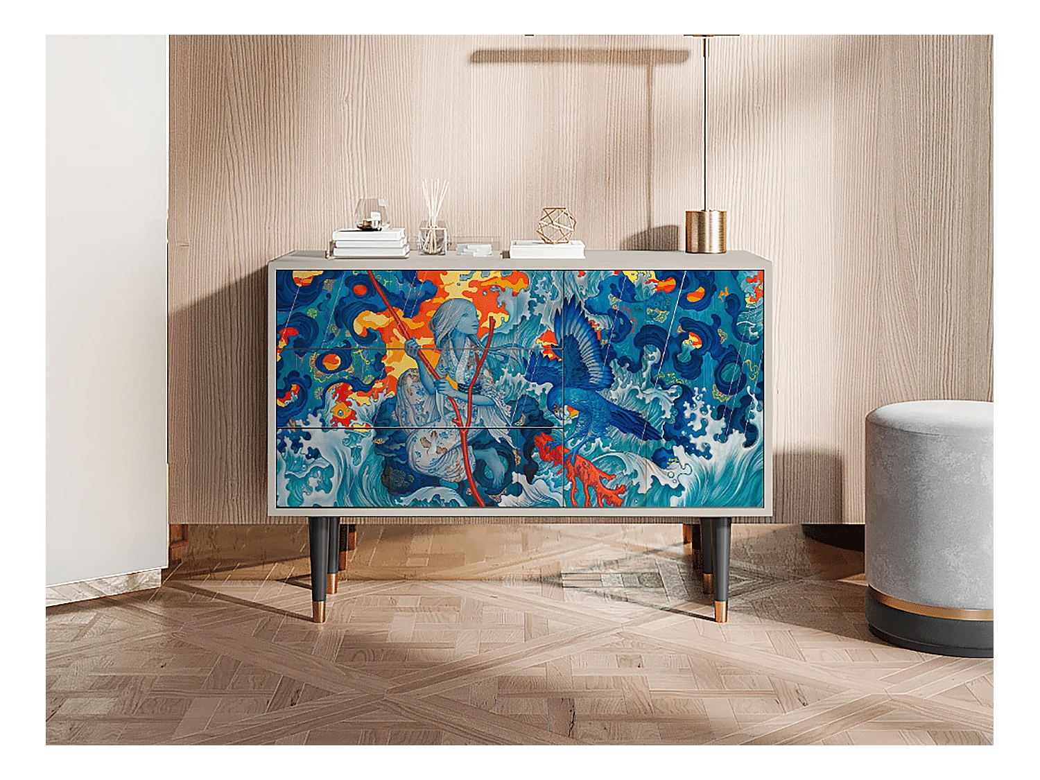 Buffet - 115х84х41 cm - S3 - The Girl - James Jean, Sable