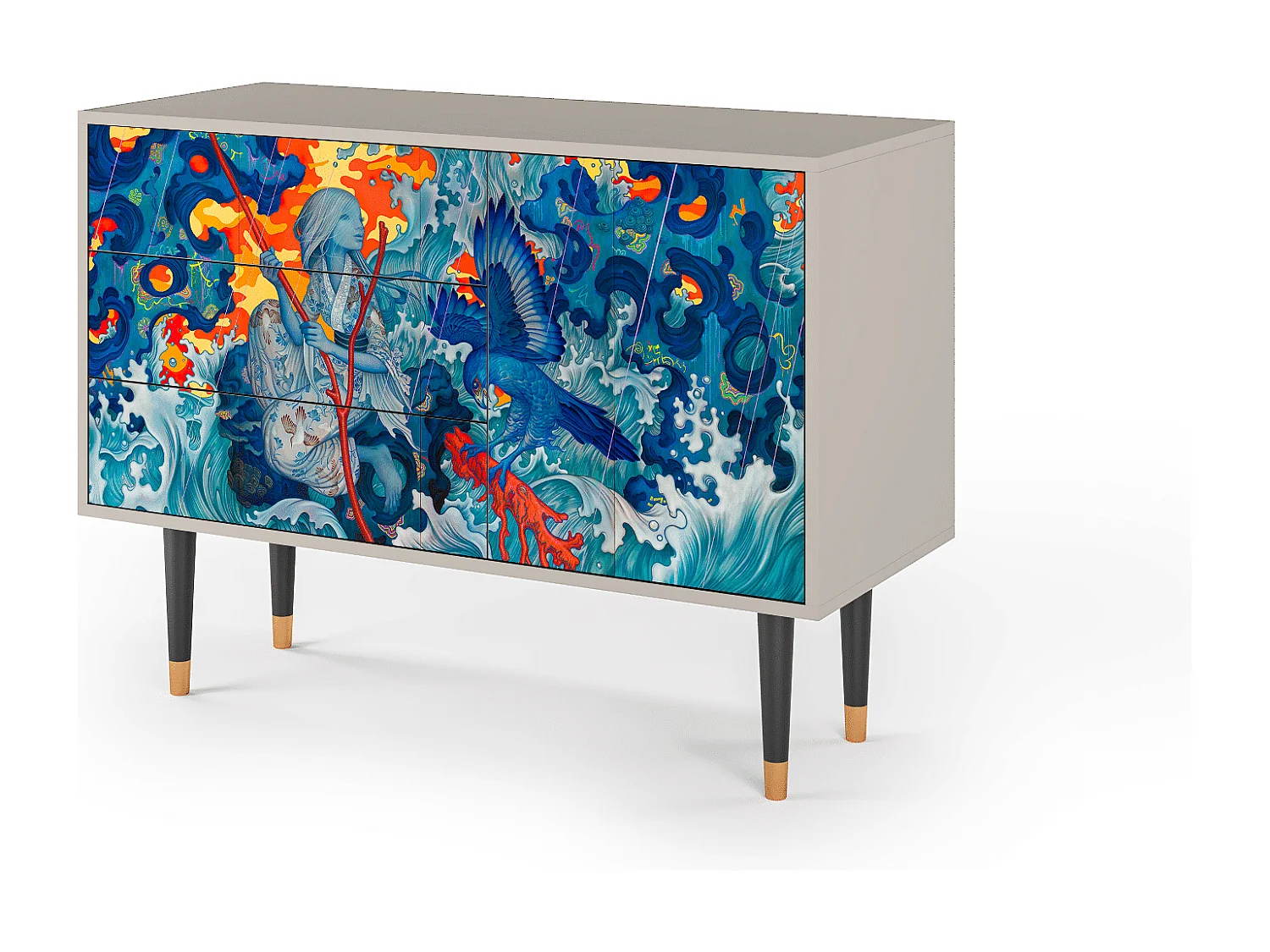 Aparador - 115х84х41 cm - S3 - The Girl - James Jean, Arena