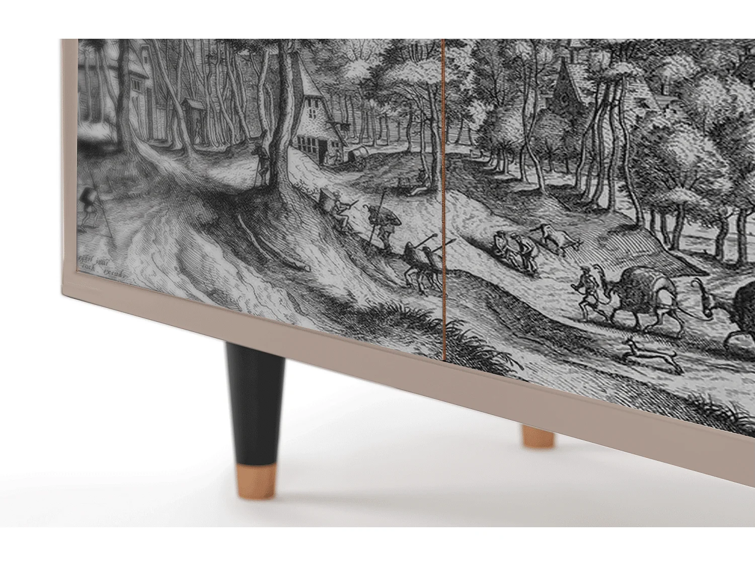 Kredens - 94x96x48 cm - BS3 - Rusticorum, Latte