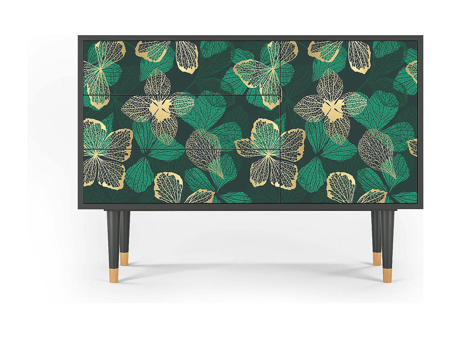 Buffet - 115х84х41 cm - S3 - Green Flower, Anthracite