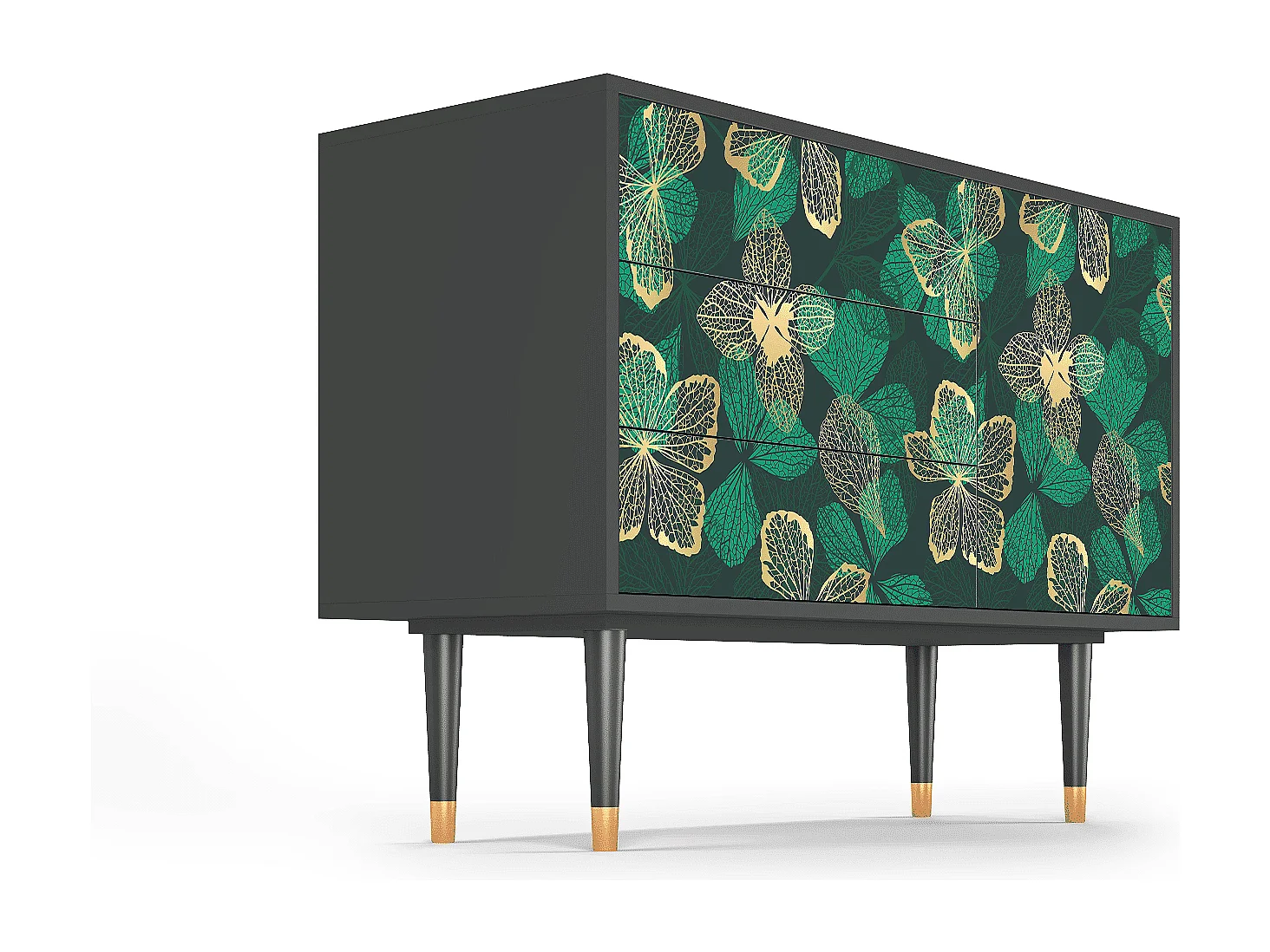 Buffet - 115х84х41 cm - S3 - Green Flower, Anthracite