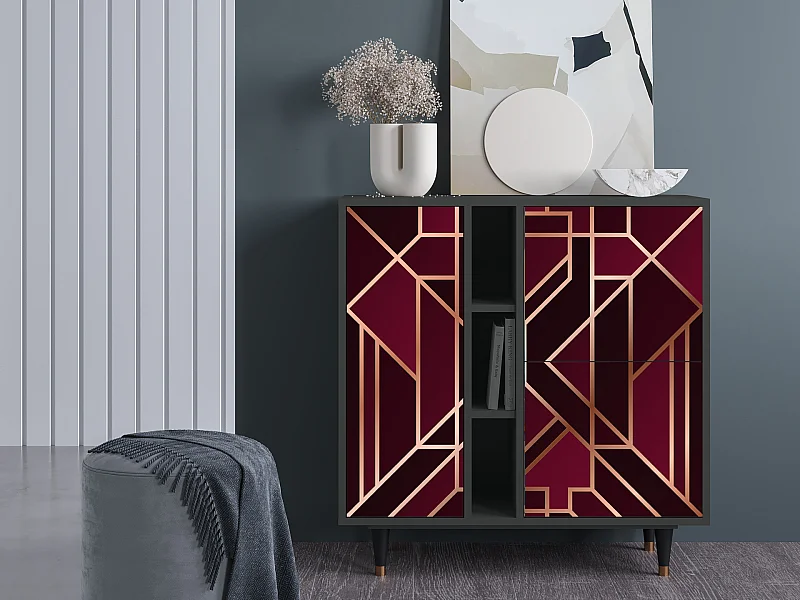 Buffet - 94х96х41 cm - BS5 - Burgundy Jewelery, Anthracite