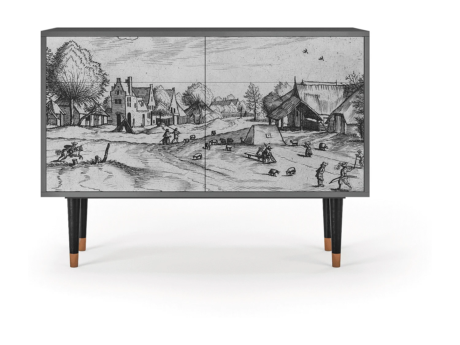 Aparador - 115x85x48 cm - BS4 - Country Village, Antracita