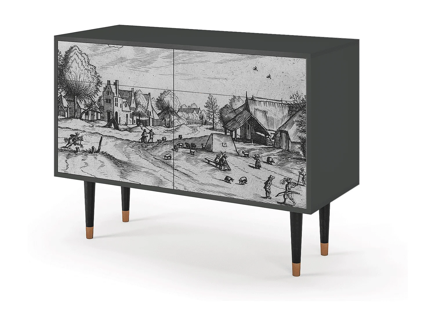 Aparador - 115x85x48 cm - BS4 - Country Village, Antracita