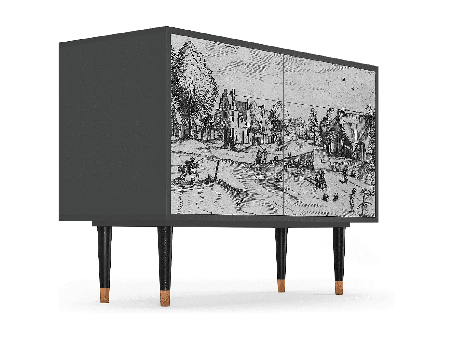 Aparador - 115x85x48 cm - BS4 - Country Village, Antracita