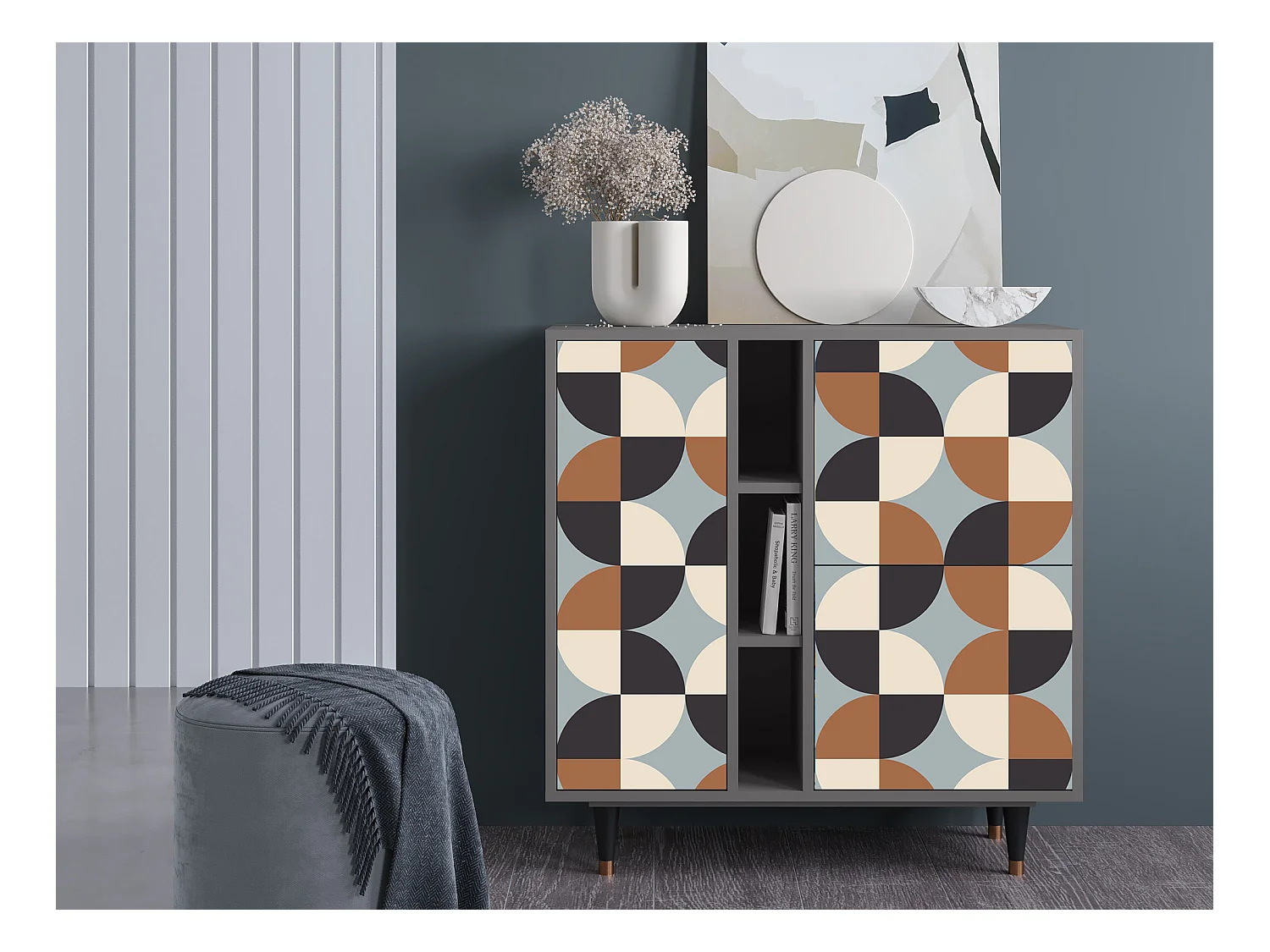 Sideboard - 94х96х41 cm - BS5 - Brown Sensation, Grau