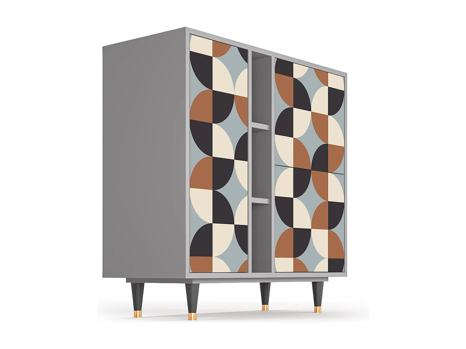 Credenza - 94х96х41 cm - BS5 - Brown Sensation, Grigio