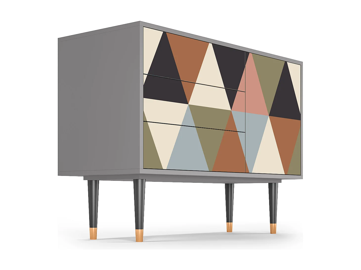 Credenza - 115х84х41 cm - S3 - Royal Triangles, Grigio