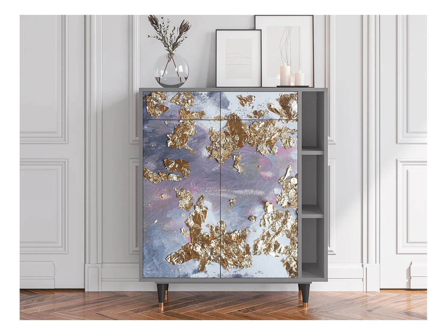 Buffet - 96х110х41 cm - BS6 - Planet Earth, Gris