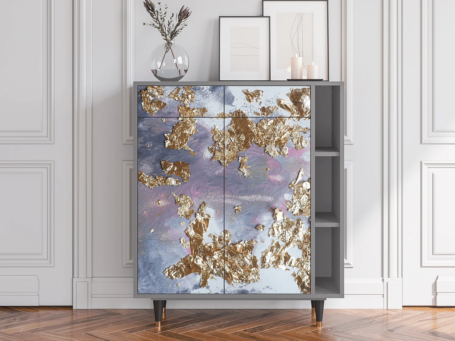 Aparador - 96х110х41 cm - BS6 - Planet Earth, Cinza