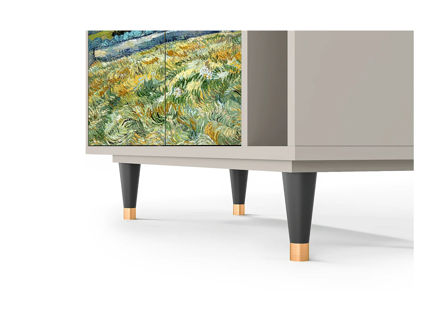 Kredens - 96х110х41 cm - BS6 - Landscape, Piaskowy