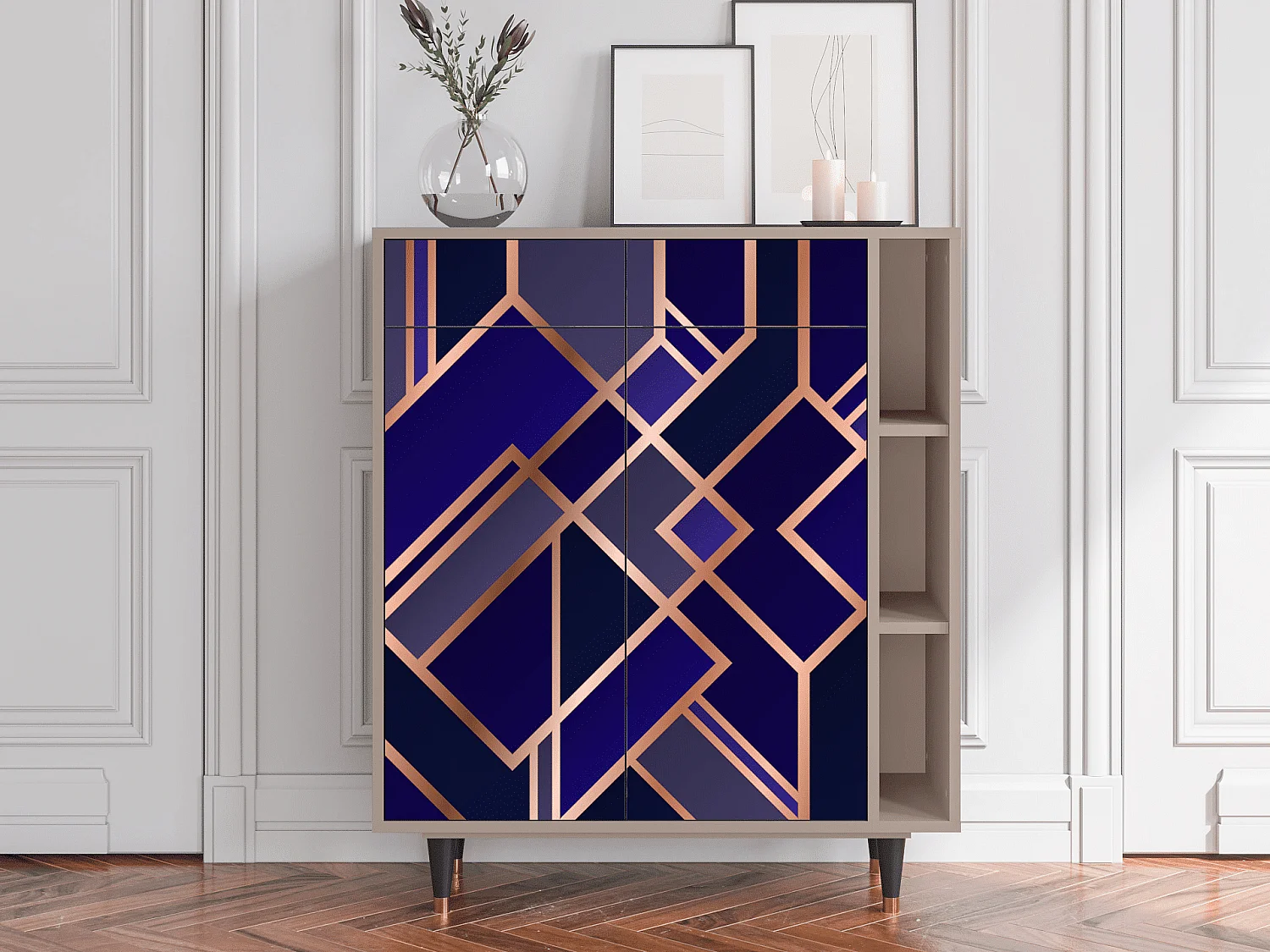 Sideboard - 96х110х41 cm - BS6 - Aquamarine Getsby, Latte