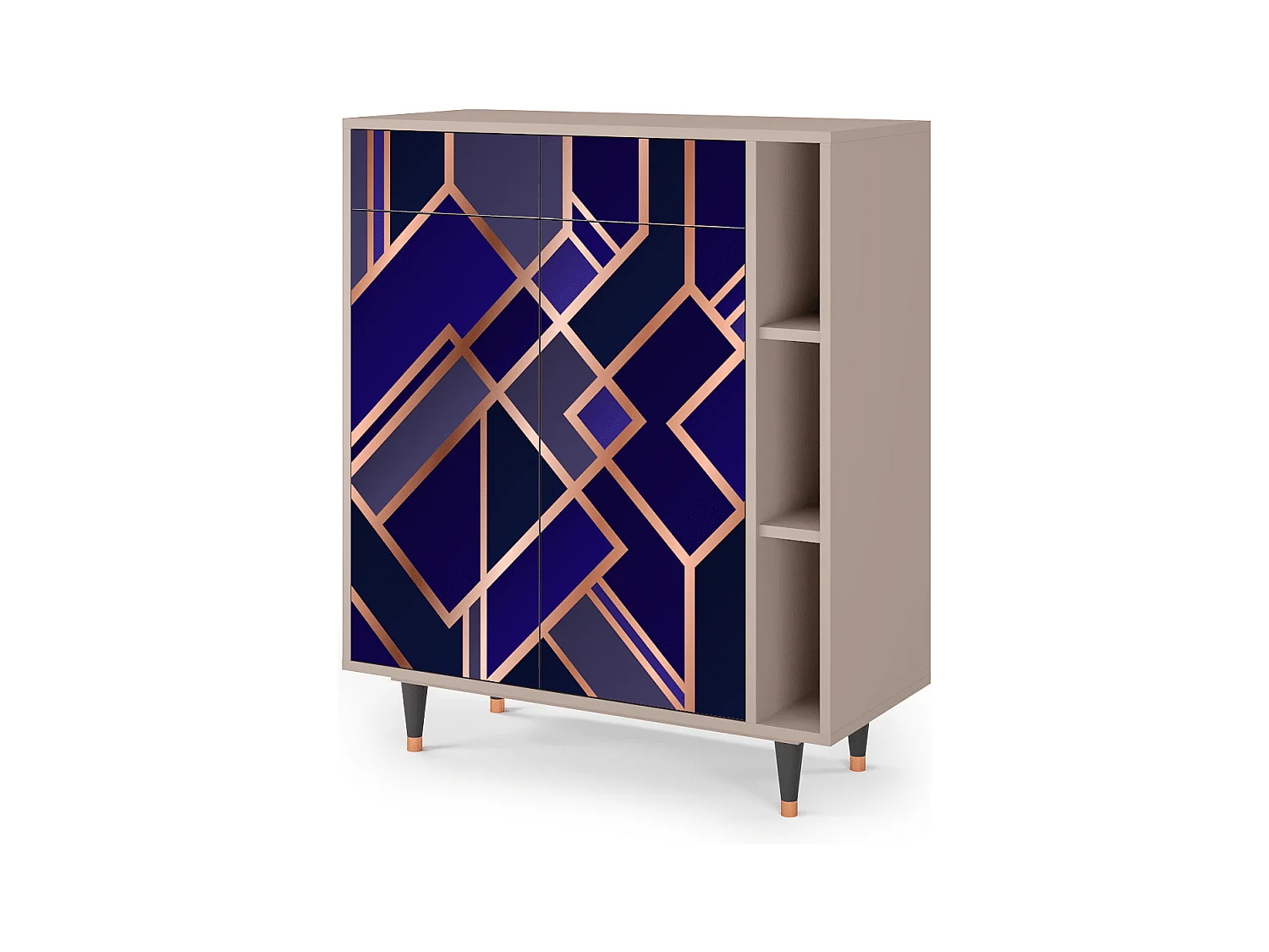 Sideboard - 96х110х41 cm - BS6 - Aquamarine Getsby, Latte