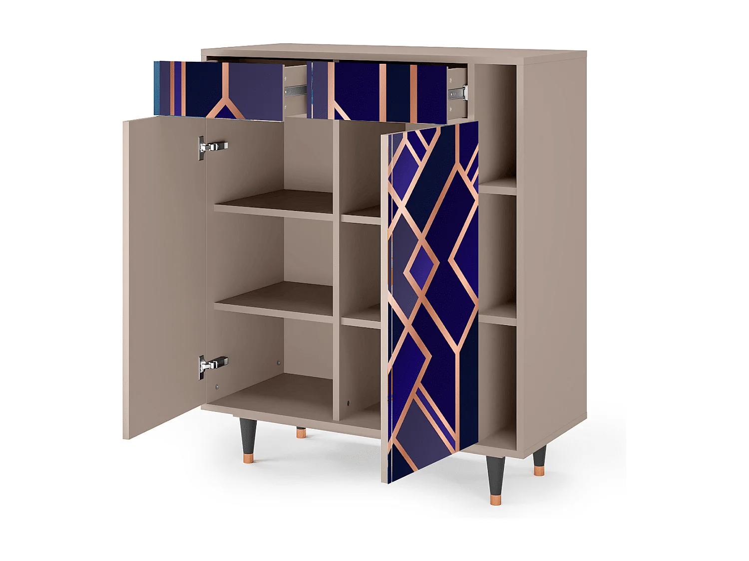 Sideboard - 96х110х41 cm - BS6 - Aquamarine Getsby, Latte