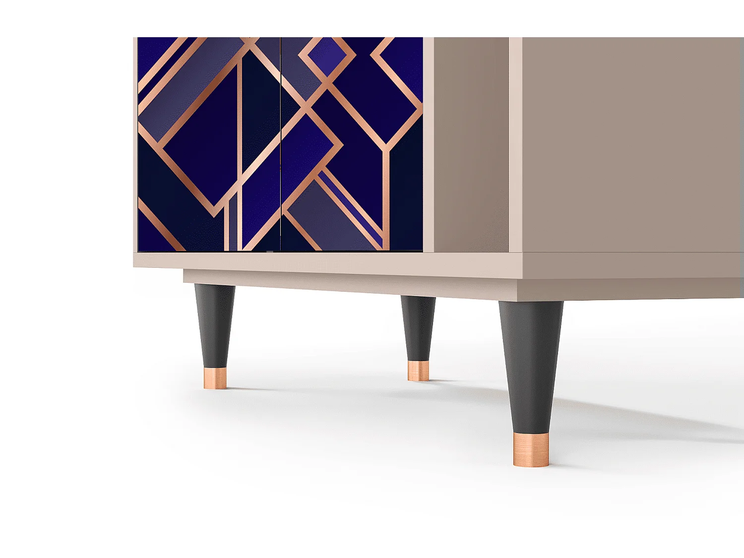 Kredens - 96х110х41 cm - BS6 - Aquamarine Getsby, Latte