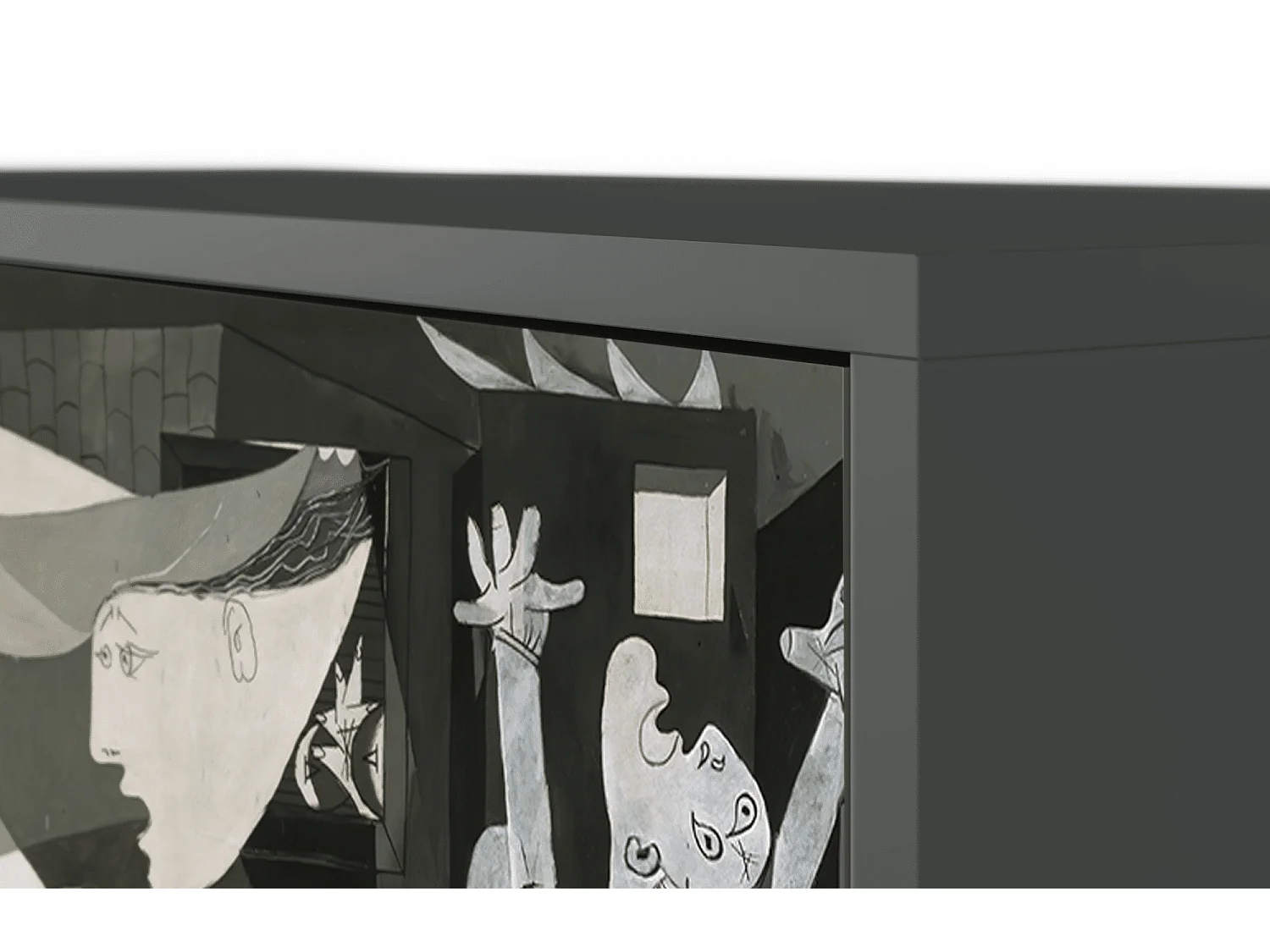 Kredens - 115х84х41 cm - S3 - Guernica by Picasso, Antracyt
