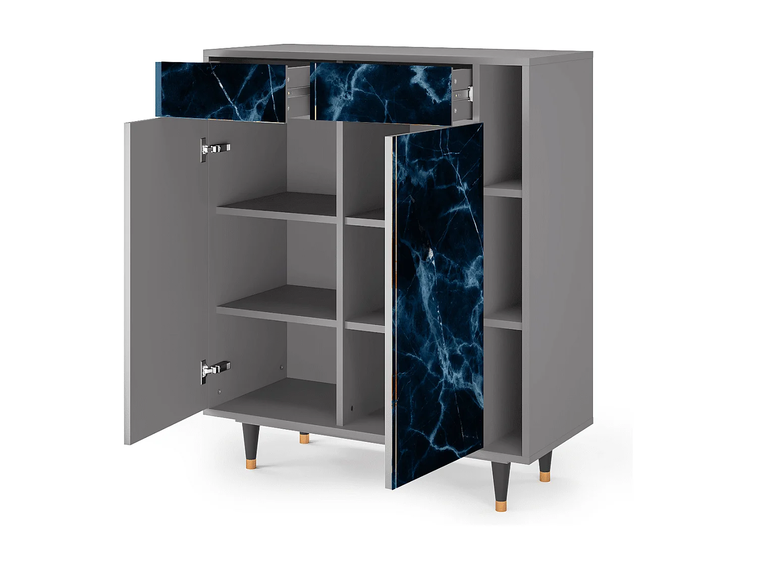 Aparador - 96х110х41 cm - BS6 - Deep Ocean, Gris