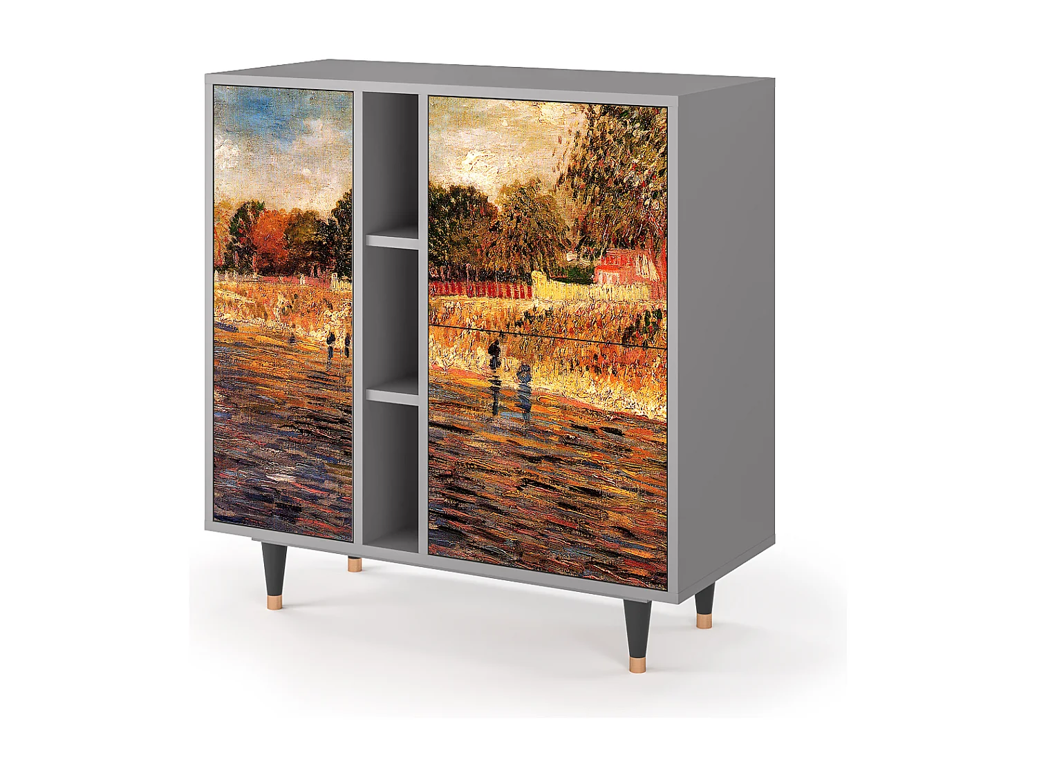 Kredens - 94х96х41 cm - BS5 - The Banks, Szary