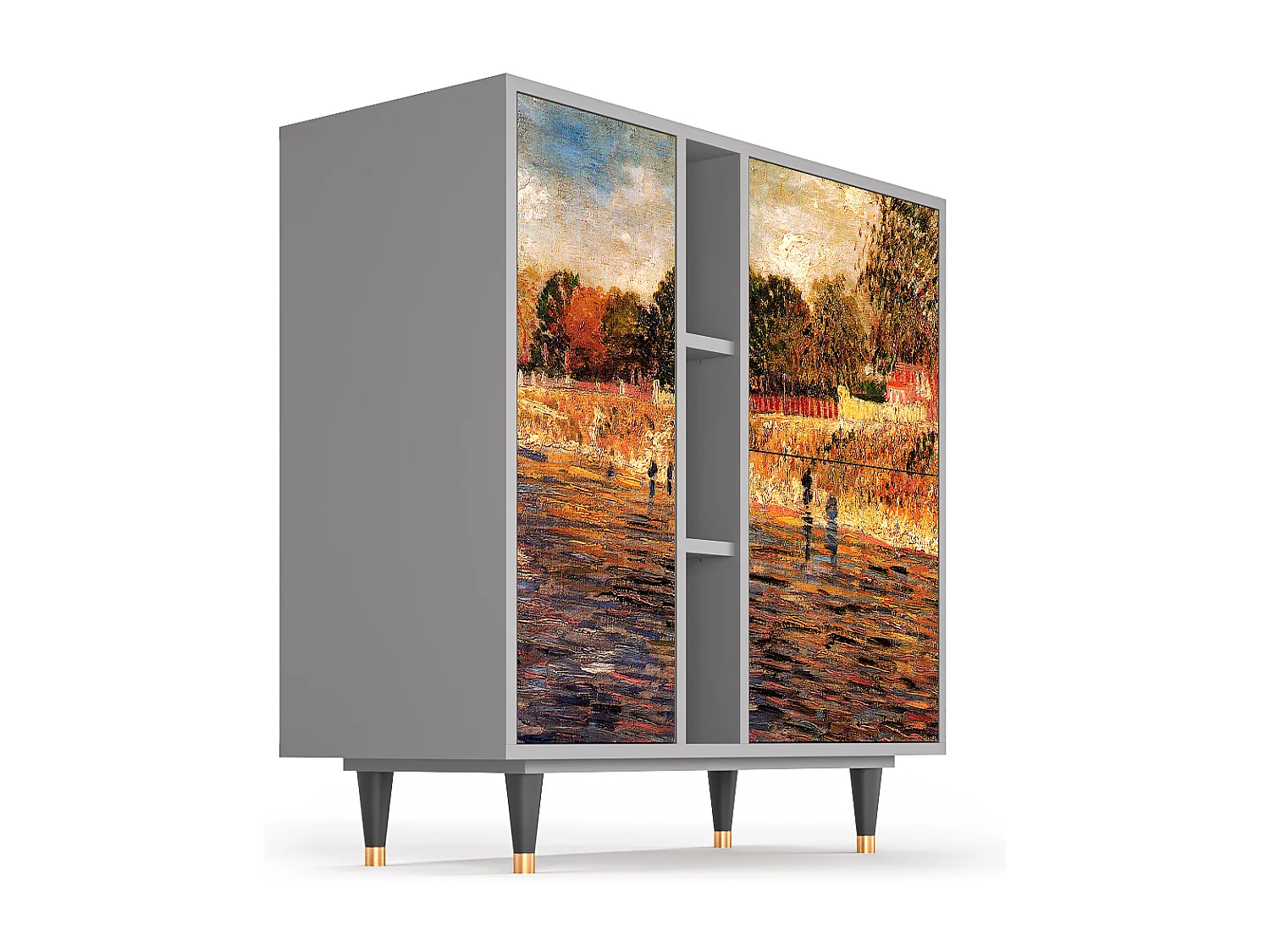 Kredens - 94х96х41 cm - BS5 - The Banks, Szary