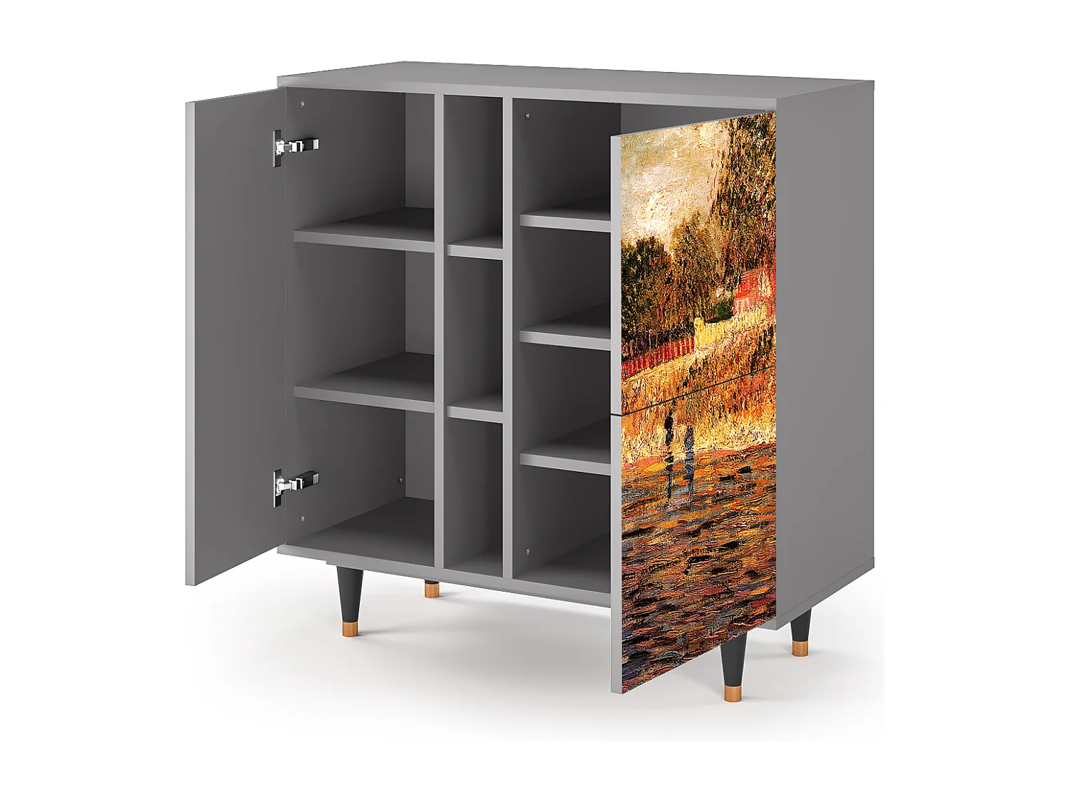 Kredens - 94х96х41 cm - BS5 - The Banks, Szary