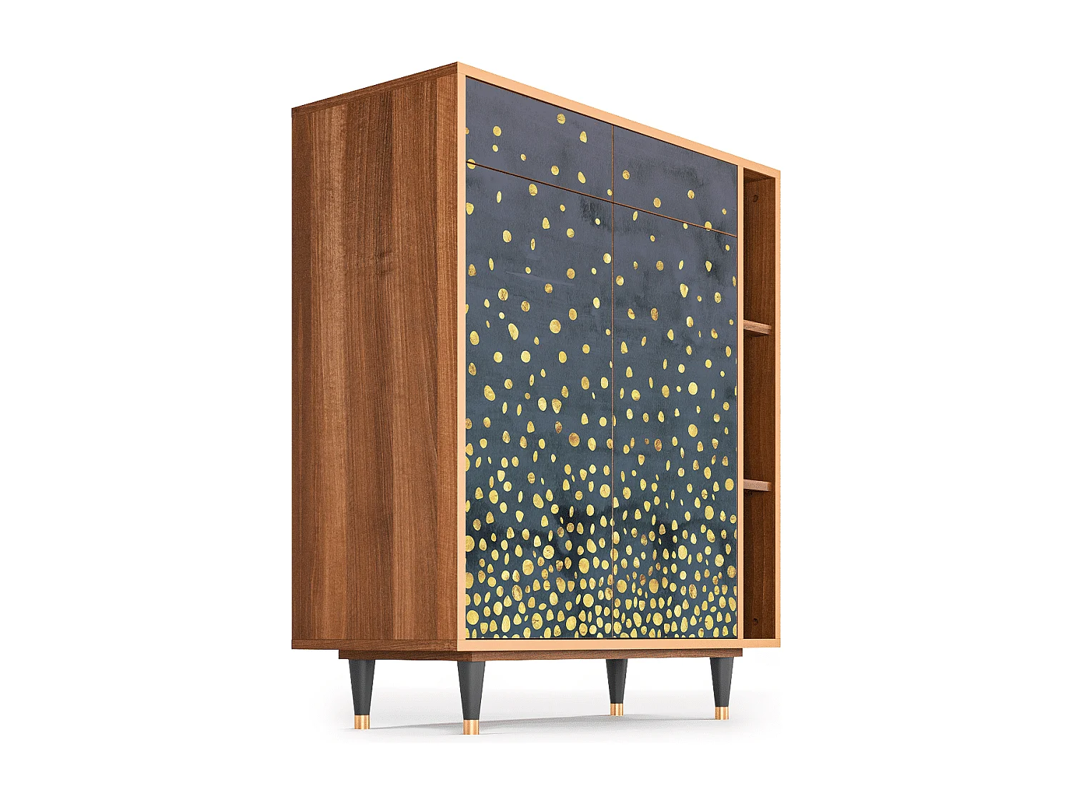 Aparador - 96х110х41 cm - BS6 - Foggy Lights, Nogueira