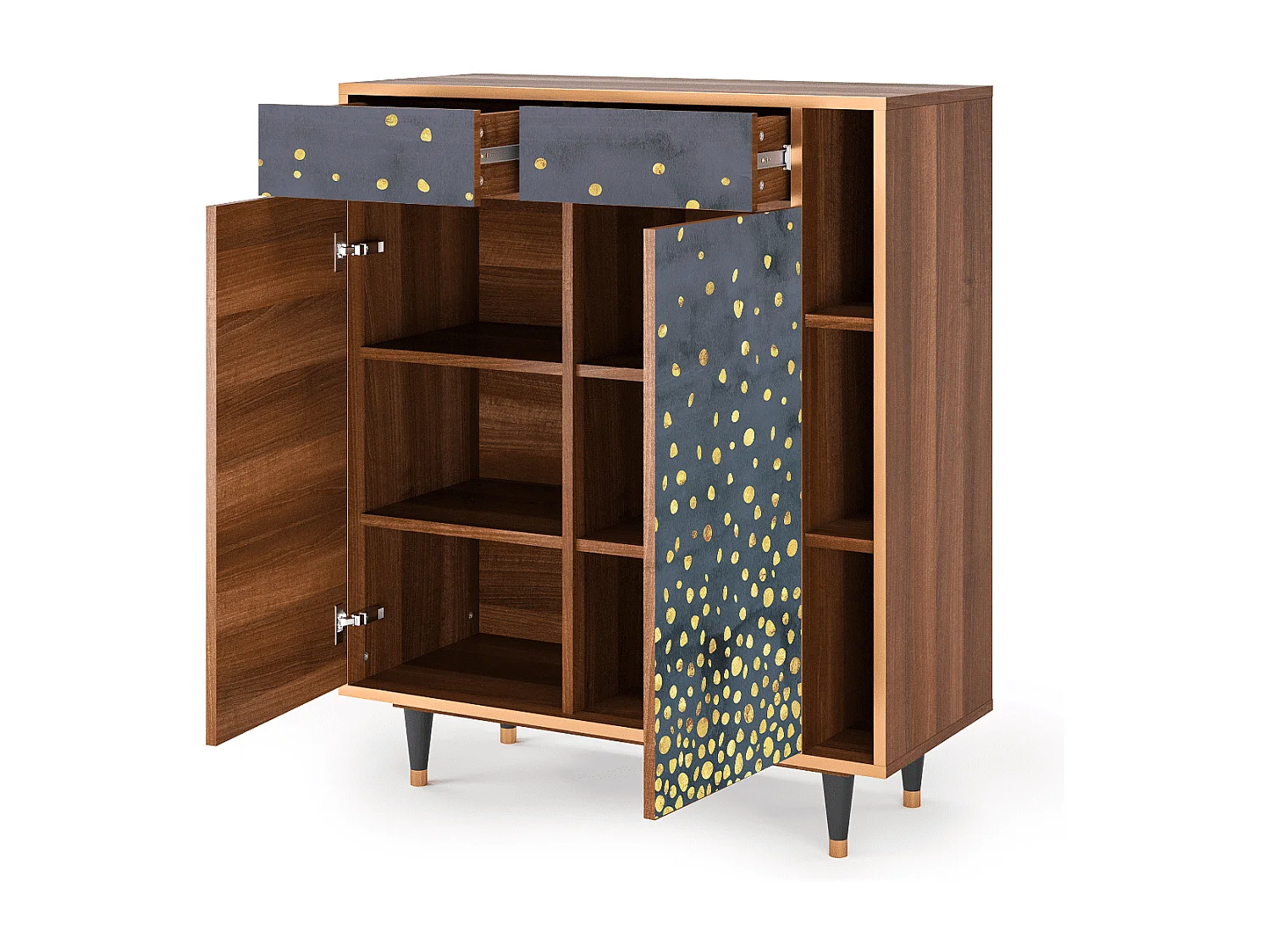 Credenza - 96х110х41 cm - BS6 - Foggy Lights, Noce