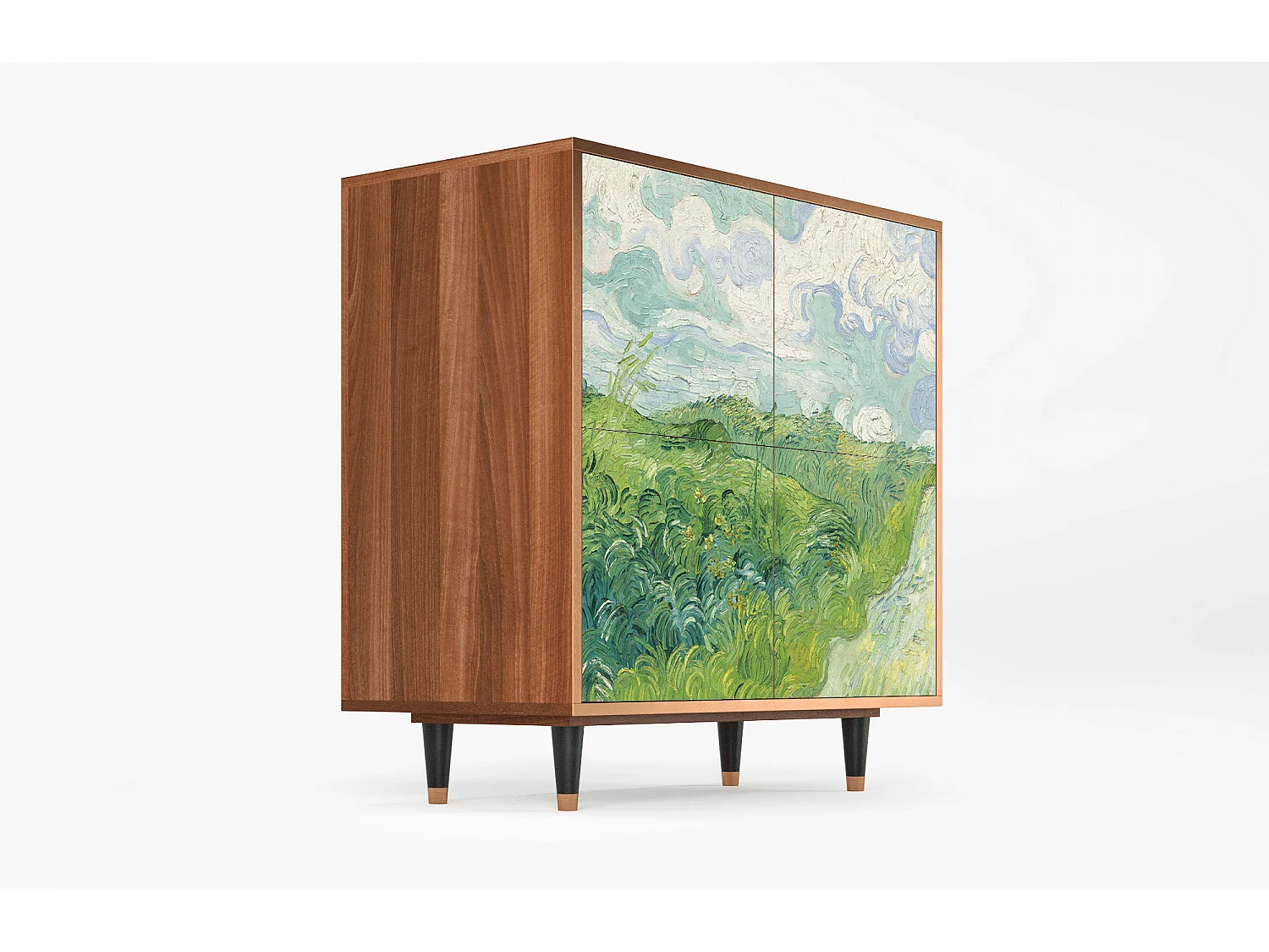 Credenza - 94x96x48 cm - BS3 - Green Wheat Fields, Noce