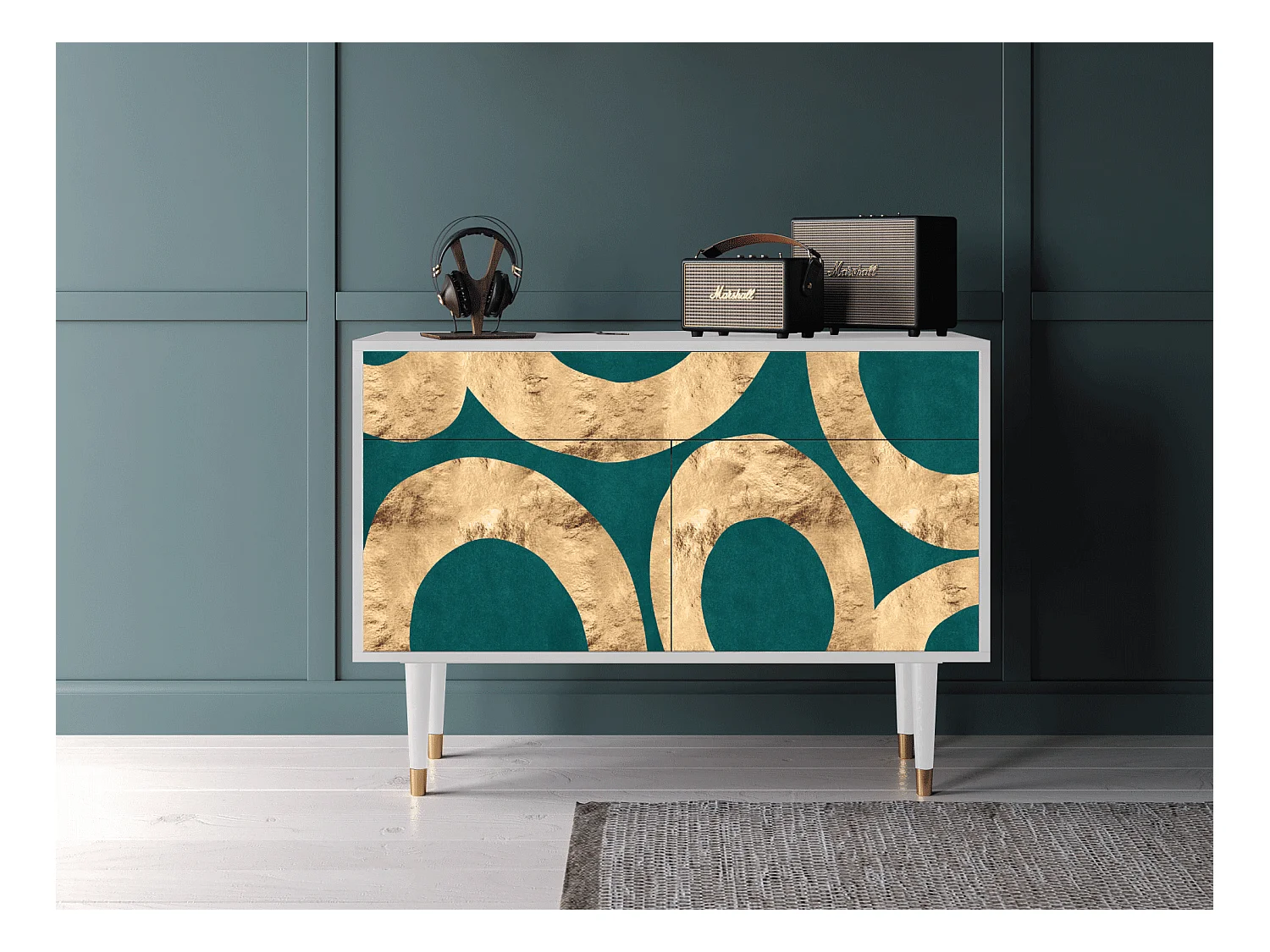 Buffet - 115x85x48 cm - BS4 - Zircon Sphere, Blanc